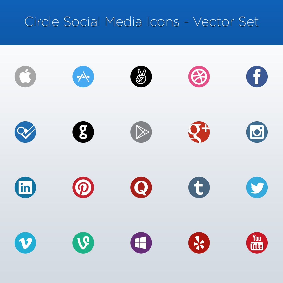 Blaty Sax Videos Com - Circle Social Media Icons â€“ Vector Set | Garrett Gee